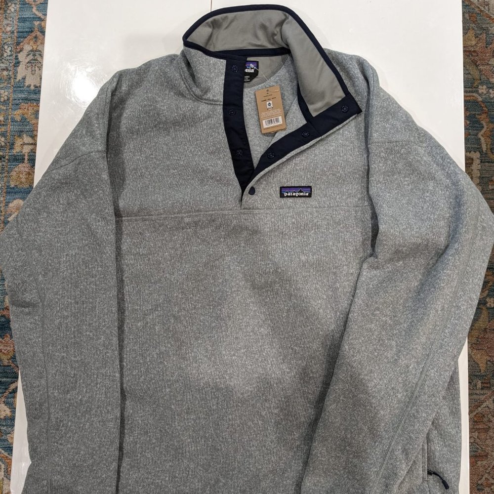 Patagonia Mens Size XL Better Sweater Marsupial Lightweight Fleece Gray Pullover